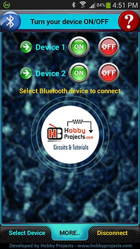 Android based remote control for two relays using 89C2051 and HC-05 Bluetooth Module