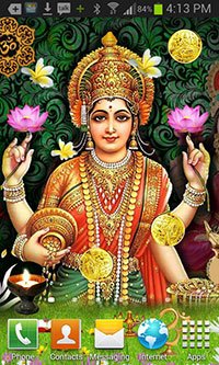 Goddess Maha Laxmi Live Wallpaper Background Theme for Android Mobile Smartphones