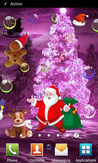 Santa Bubble Gifts Live Wallpaper Andoid Mobile