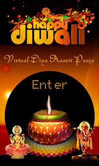 Virtual Diwali Diya Worship on Android Mobile