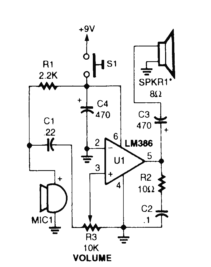 Microphone Amplifier Circuit Diagram