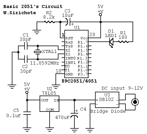 Basic 2051's circuit diagram