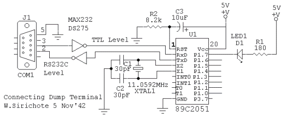 Connecting Dumb Terminal Diagram