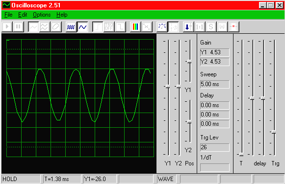 Function Generator Waveform Diagram on Winscope