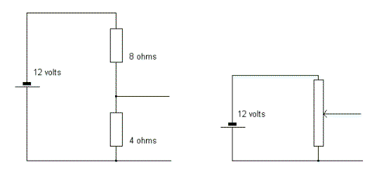 POTENTIAL DIVIDERS DIAGRAM