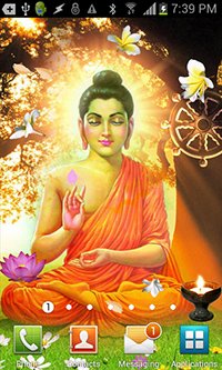 Gautama Buddha Live Wallpaper Background Theme for Android Mobile Smartphones