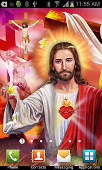 Jesus Christ Live Wallpaper Background Theme for Android Mobile Smartphones