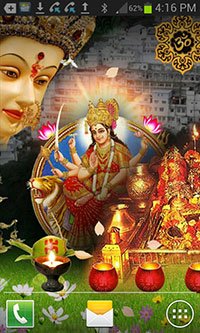 Maa Vaishno Devi Live Wallpaper Background Theme for Android Mobile Smartphones