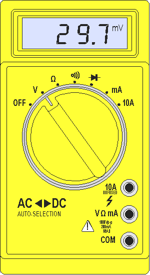 Auto ranging multimeter diagram
