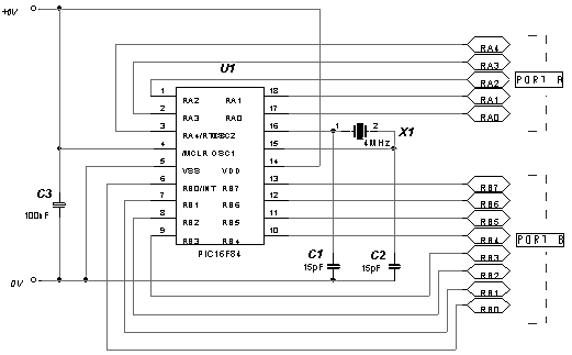 PIC Microcontroller Circuits Diagram
