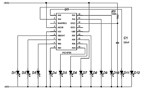 PIC Timer Circuit Diagram