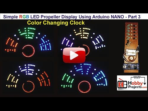 RGB Color Changing Propeller Clock - Simple RGB LED Propeller Display