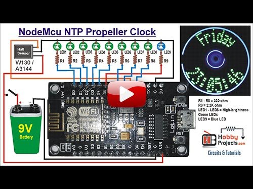 NodeMcu NTP Propeller Clock Arduino Project - Part 1