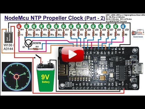 NodeMcu NTP Propeller Clock Arduino Project - Part 2