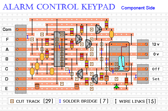 Alarm Control Keypad Component Side