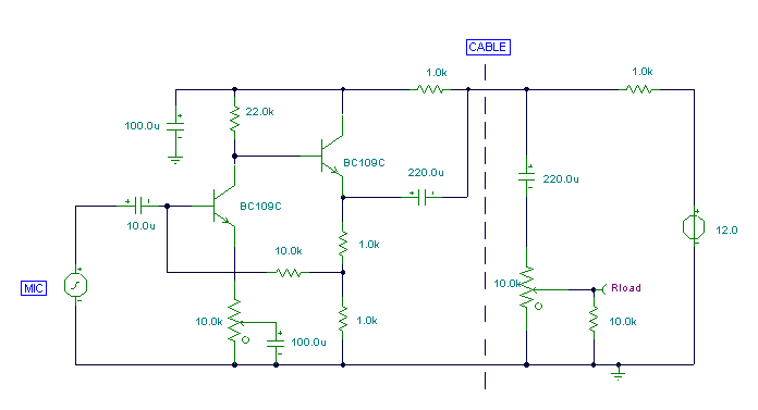 Audio Perimeter Monitor Circuit Diagram