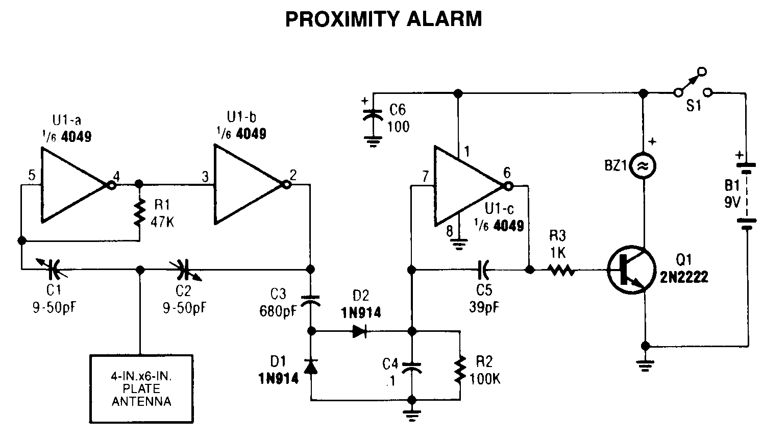 Proximity Alarm Circuit Diagram Project - Alarms ...